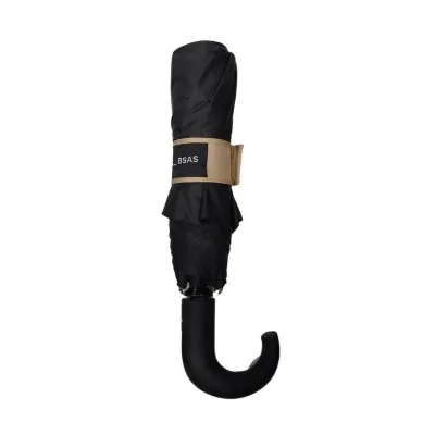 Paraguas Semi Automatico 21.5 Pulgadas Negro Cinta Beige