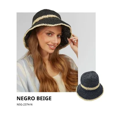 Piluso Calado Bicolor Negro Beige