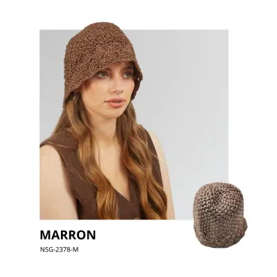 Piluso Calado Rafia Cerrado Marron