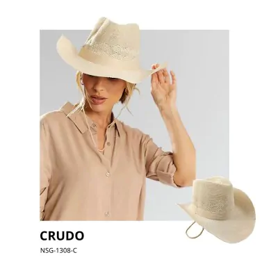 Sombrero Cowboy Rombos Crudo