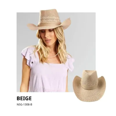 Sombrero Cowboy Rombos Beige