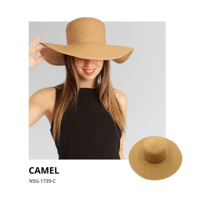 Sombrero Capelina Recto Basico Camel