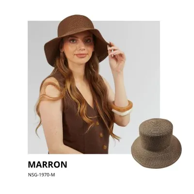 Piluso Chato De Rafia Marron