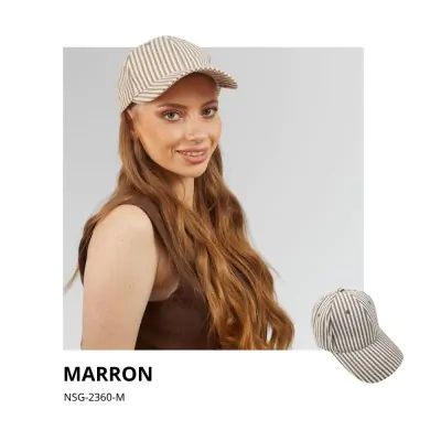 Cap Rayada Marron