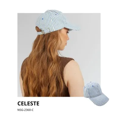 Cap Rayada Celeste