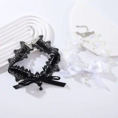 Choker Tul Encaje Lazo X12