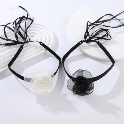 Choker Flor Tul Basico X12