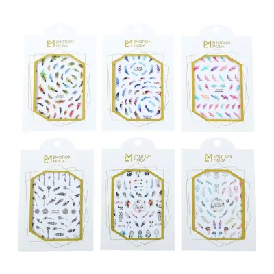 Sticker Para Uñas Pluma X12