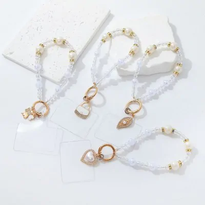 Phone Strap Dije Cristal Perlas X12