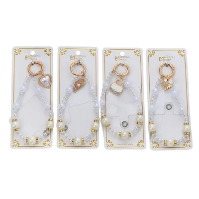 Phone Strap Dije Cristal Perlas X12
