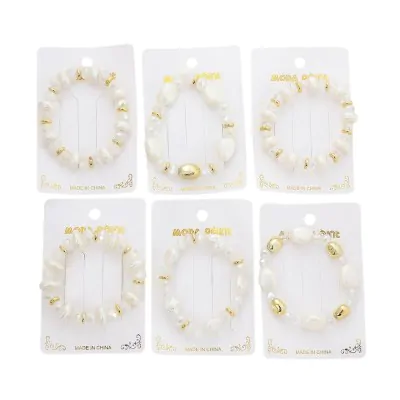 Pulsera Elastica Perlas Cristal X12