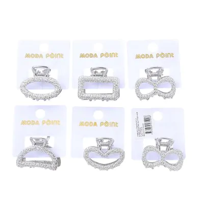 Broche Glitter 4cm Plateado X12