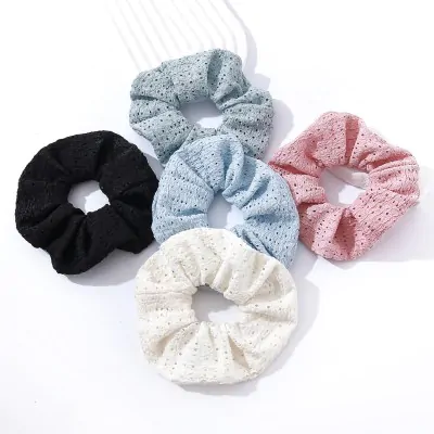 Scrunchies Textura Calado X12