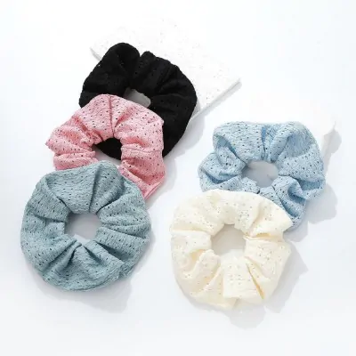 Scrunchies Textura Calado X12
