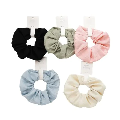Scrunchies Textura Flores X12
