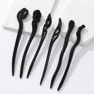 Palito Madera Nube Negro X12