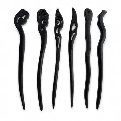 Palito Madera Nube Negro X12