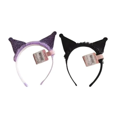 Vincha Infantil Tul Glitter Kuromi X6
