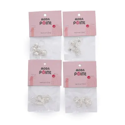 Decoracion Cuff Para Trenzas Plateado X12