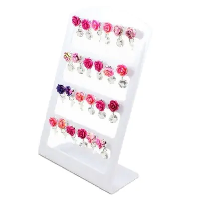 Aros Flor Pintado Cristal