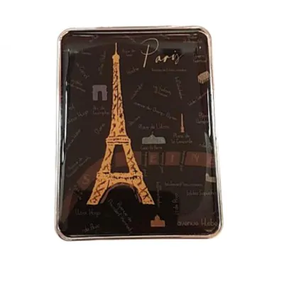 Espejo Silicona Rectangular Eiffel Mapa