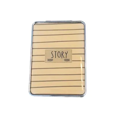 Espejo Silicona Rectangular Story Blanco Linea Horizontal