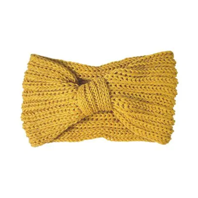 Vincha Turbante Tejido Mostaza Oscuro