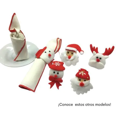 Porta Servilletas Navidad Reno X12