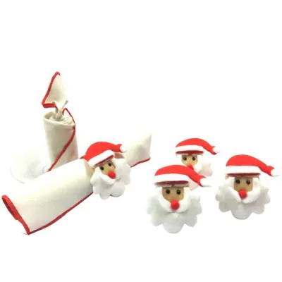 Porta Servilletas Navidad Papa Noel Clasico X12