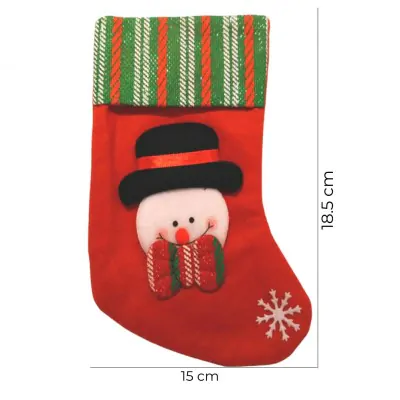 Medias Navidad Chico 18cm Snowman Gala X6