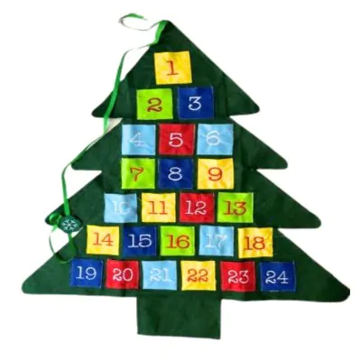 Calendario Adviento Verde 75x93 Cm