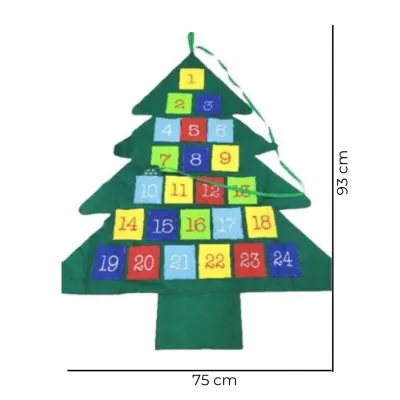 Calendario Adviento Verde 75x93 Cm