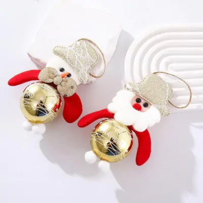 Colgante Navidad 13cm Disco Dorado X12