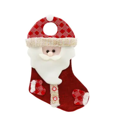 Medias Navidad Mediana 23cm Rojo Variante A X6