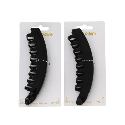 Broche Banana Negro X12