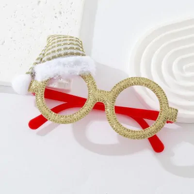 Lentes Navidad Gorro Pijama Dorado X6
