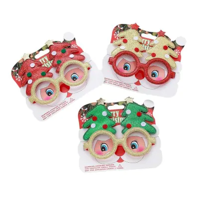 Lentes Navidad Arbol Pompon X6