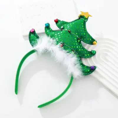 Vincha Navidad Arbol Pelo D11 X6