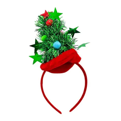 Vincha Navidad Arbol Lluvia Metalizada D08 X6