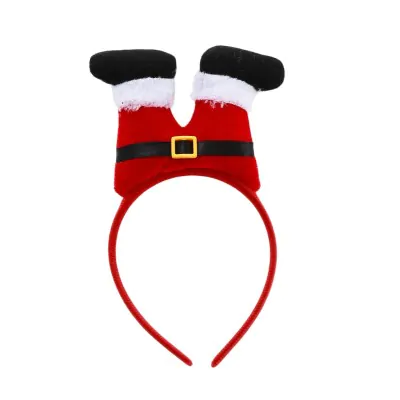 Vincha Navidad Piernas Papa Noel Glitter X6