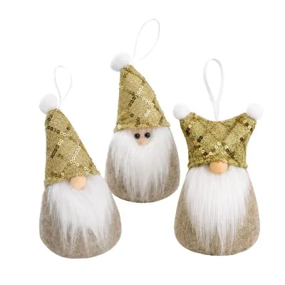 Colgante Navidad Duendes 3d Dorado X6