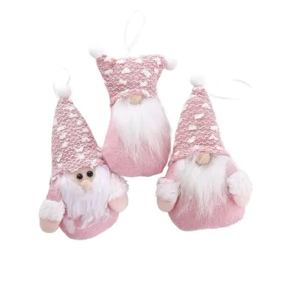 Colgante Navidad Duendes 3d Rosa X6