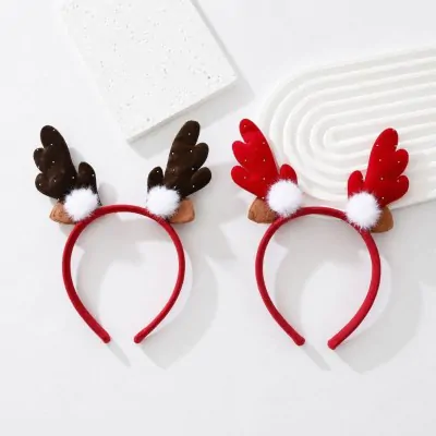 Vincha Navidad Reno Stras Pompon X6