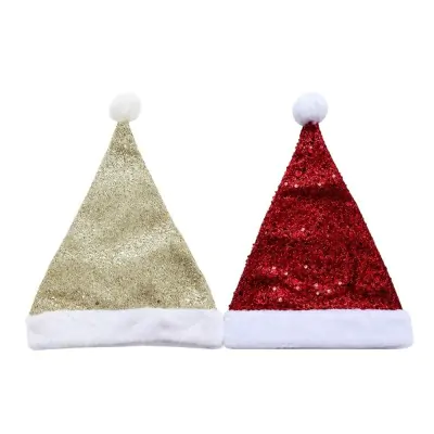 Gorro Navidad Brilloso Lentejuela X6