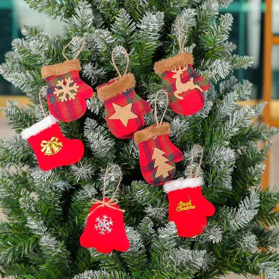 Colgante Navidad Guante Cuadrille Surtido X12