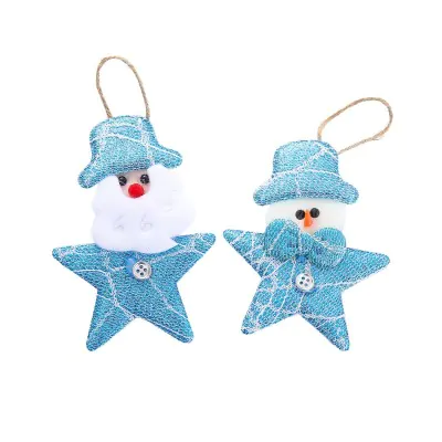 Colgante Navidad 15cm Estrella Azul X12