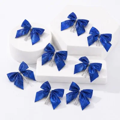 Colgante Navidad Mono Metalizado Azul X6