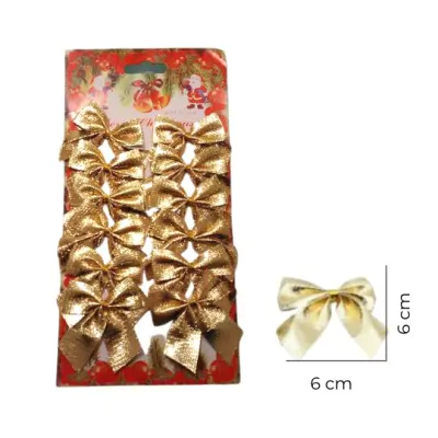 Colgante Navidad Mono Metalizado Dorado X6