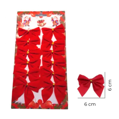 Colgante Navidad Mono Gamuzado Rojo X6