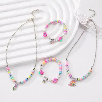 Set Infantil Collar Y Pulsera Canutillos Dije X6